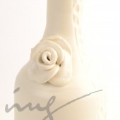 Butelis - vaza - "Baltoji rožė" 
