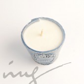 Aromatinė sojų vaško žvakė - "Dryžuotas jaukus Jazminas" 