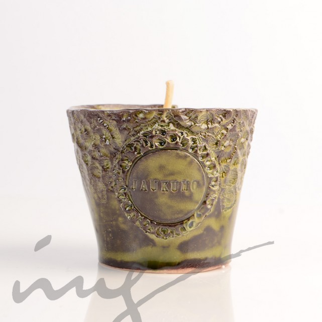 Aromatinė sojų vaško žvakė - "Žalias Cirinos ir Verbenos jaukumas" 