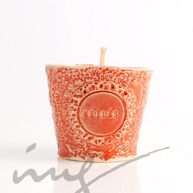 Aromatinė sojų vaško žvakė - "Meile degantis Laimas ir Mango" 