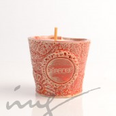 Aromatinė sojų vaško žvakė - "Deginanti Laimo ir Mango šiluma" 